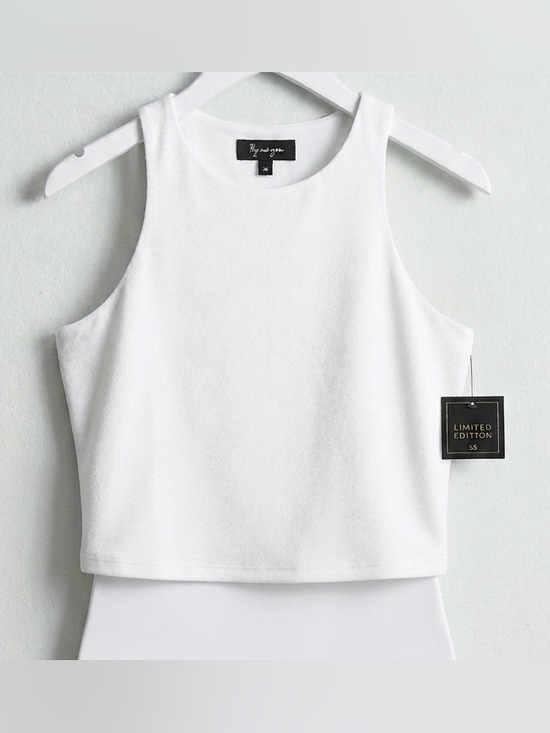 Lily Morgan Tops - Lily Morgan Cream Cropped Tank Top